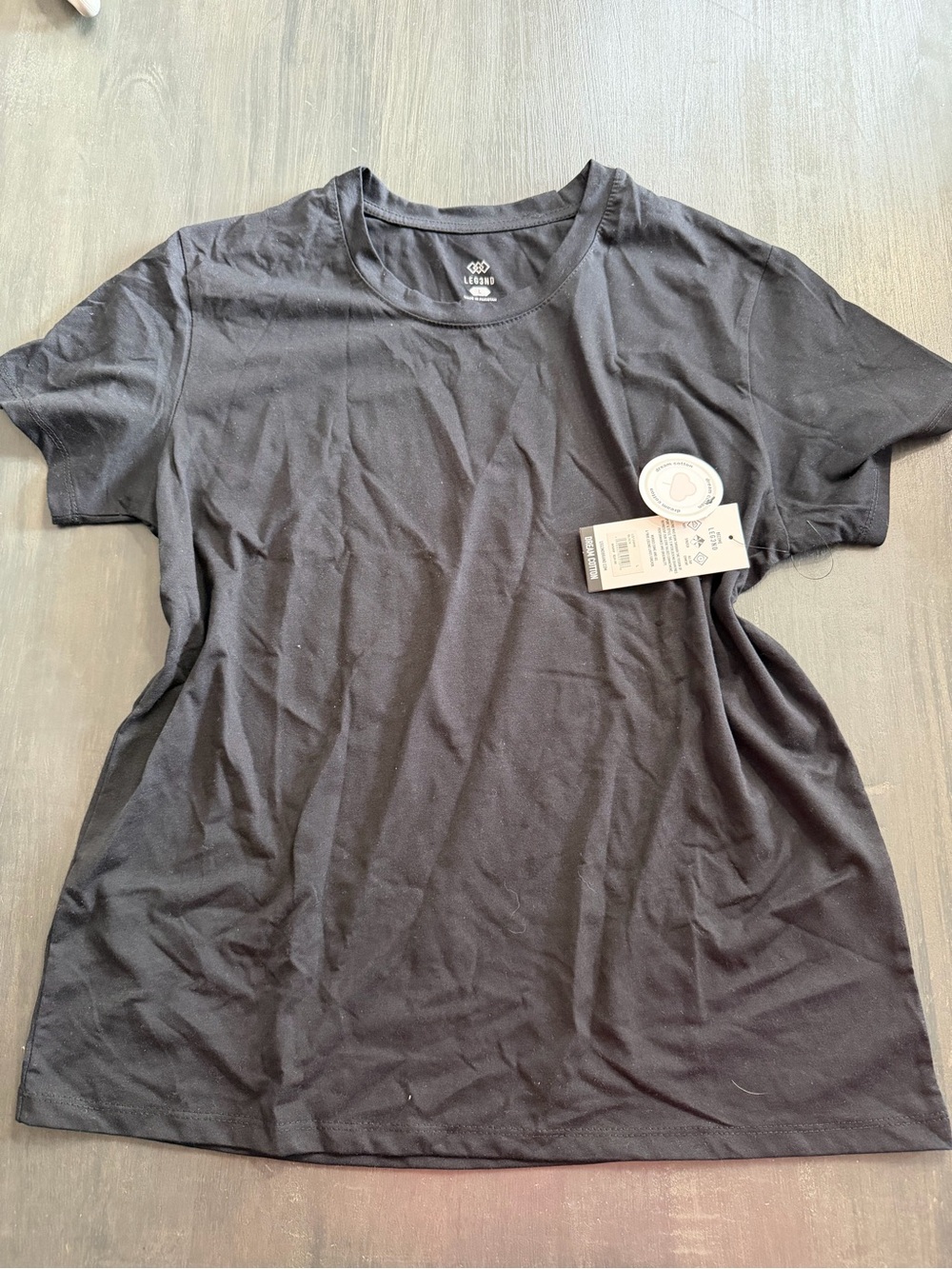 LEG3ND Black Dream Cotton Basic T-Shirt NWT Women’s L
